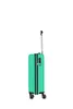 A green trolley suitcase with a telescopic handle extended, shown from the side. Produktbild-Vorschau