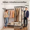 HOKEEPER Schwerlast Kleiderständer auf Rollen, Doppelter Produktbild-Vorschau 4