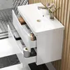 AICA Badmöbel-Set 80cm HALMON hochglanz Weiß Produktbild-Vorschau 3