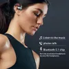 A woman wearing earbuds, with text describing features. Produktbild-Vorschau