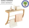 WENKO Wandregal Norway aus Walnussholz 60 x 50 x 25 cm Produktbild-Vorschau 2