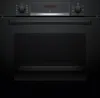 A front view of a black built-in oven. Produktbild-Vorschau
