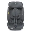 A front view of a dark gray child car seat with safety straps. Produktbild-Vorschau