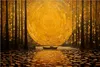 Wallario Poster - Goldene Flussfahrt, Kunstdruck Größe: 100 Produktbild-Vorschau 1