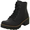 A black lace-up boot with a thick sole and heel. Produktbild-Vorschau