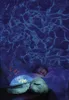 A child sleeping in bed with a turtle-shaped night light projecting water patterns on the ceiling. Voir les images du produit