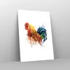 Poster - Poster ohne Rahmen - Hahn Ilustration Tier Farben Produktbild-Vorschau 7