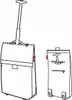 Two line drawings of a reisenthel shopping trolley, one extended with handle up and one collapsed. Náhled obrázku produktu