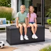 XL Auflagenbox Sitzbank 2 Personen Kunststoff  Anthrazit 340L Produktbild-Vorschau