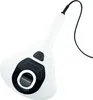 A white and gray handheld vacuum cleaner with a black cord is shown against a white background. Produktbild-Vorschau