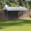 vidaXL Outdoor-Hundezwinger mit Überdachung 382x192x225 cm Produktbild-Vorschau 1