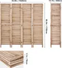 VEVOR Raumteiler Paravent aus Holz 4-teiliger faltbarer Produktbild-Vorschau 9