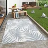 In & Outdoor Teppich Flachgewebe Marbella Blau Creme Produktbild-Vorschau 1