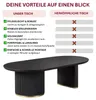 HOOZ® Couchtisch Set Oval Modern – 130x70 cm  – 4 cm Produktbild-Vorschau 3
