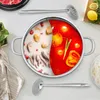 Shabu Hot Pot - Yin-Yang Topf - 304 Edelstahl - 32 cm - Produktbild-Vorschau 2