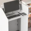 Empfangstheke Weiß 120x100x103cm, Rezeptionstheke mit LED & Produktbild-Vorschau 8