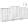 Gabionen mit Hochbogen 12 Stk 300x50x120/140cm Verzinktes Produktbild-Vorschau 1