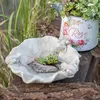 Vogeltränke Lotusblatt aus Beton mit Fröschen, Gartendeko & Produktbild-Vorschau 2