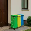 Stojak na worki na śmieci potrójny 3x120L stal nierdzewna Podgląd zdjęcia produktu 4