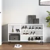 vidaXL Portascarpe bianco lucido 102x36x60 cm Materiale a Anteprima dell’immagine prodotto 3