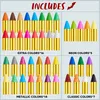 Gesichtsbemalungsstift-Set 42-teilig Halloween Produktbild-Vorschau 2