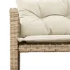 Gartensofa in L-Form mit Tisch und Kissen Beige Poly Rattan Produktbild-Vorschau 7