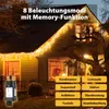 Salcar 2m 80 LED Eisregen Lichterkette 8 Lichtmodi mit Produktbild-Vorschau 2