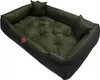 A dog bed with a green cushion and black sides, placed on a white background. Podgląd zdjęcia produktu