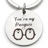 Modischer Edelstahl-Schlüsselanhänger „You Are My Penguin“, Produktbild-Vorschau 6