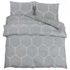 vidaXL Ensemble de literie Gris 200x200 cm coton Voir les images du produit 1