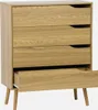 sweeek - Kommode mit Holzdekor, 4 Schubladen - Eschenlook Produktbild-Vorschau 2