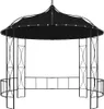 vidaXL Pavilón 300 x 290 cm antracitový okrúhly Náhľad obrázku produktu 1