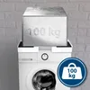 A washing machine with a heavy weight on top, indicating its load capacity. Produktbild-Vorschau