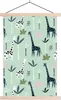 MuchoWow® Textilposter Giraffe - Baum - Grün 40x60 cm mit Produktbild-Vorschau 1