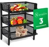 Novaliv 3 Stück Korbregal Schwarz Steckregal Stapelbar & Produktbild-Vorschau 1