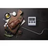 A cooked steak on a wooden cutting board, next to seasoning and a digital meat thermometer. Voir les images du produit