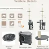 Collage of images showing features and details of a cat tree. Produktbild-Vorschau