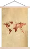 MuchoWow® Textilposter Weltkarte - Herz - Papyrus 120x180 Produktbild-Vorschau 1