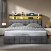 Letto imbottito ProximaX 140x200 con USB e tipo C, letto a Anteprima dell’immagine prodotto 2