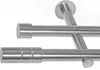 BASIT® Gardinenstange Set Edelstahl Look Metall Ø 19mm zur Produktbild-Vorschau 1