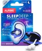 The image shows the packaging of Alpine Sleepdeep earplugs, with a graphic of an ear and earplugs, and a case. Produktbild-Vorschau