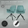 ML-Design 2x Esszimmerstuhl mit Arm-& Rückenlehne, Salbei, Produktbild-Vorschau 3