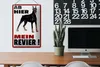 Blechschild Hinweis 20x30cm ab hier mein Revier Hund Produktbild-Vorschau 4