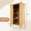 COSTWAY Armoire de jardin en bois, abri de jardin avec toit Voir les images du produit 3
