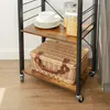 Ruchoma półka kuchenna Houseland Timmo brązowa/czarna Podgląd zdjęcia produktu 5