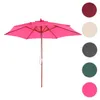 Zonnescherm Florida, diameter 3 meter - polyester/hout - Productafbeelding-voorbeeld 6
