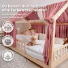 Hausbetthimmel Baumwoll Musselin Betthimmel Kinder Hausbett Produktbild-Vorschau 5