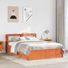 Massivholzbett mit Kopfteil Wachsbraun 120x200 cm Kiefer Produktbild-Vorschau 3