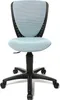 A light blue and black office chair with wheels is shown against a white background. Produktbild-Vorschau
