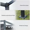 Pergola 4x3m Garten Pavillon, Terrassendachung aus Stahl, Produktbild-Vorschau 6